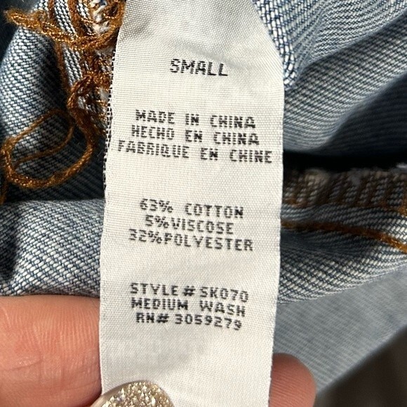 Altar’d State Denim Jean Mini Skirt With Zipper Size S Y2k - Picture 5 of 5